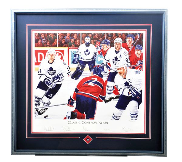 Toronto Maple Leafs Signed Framed Lithograph, Photo and More Collection of 10