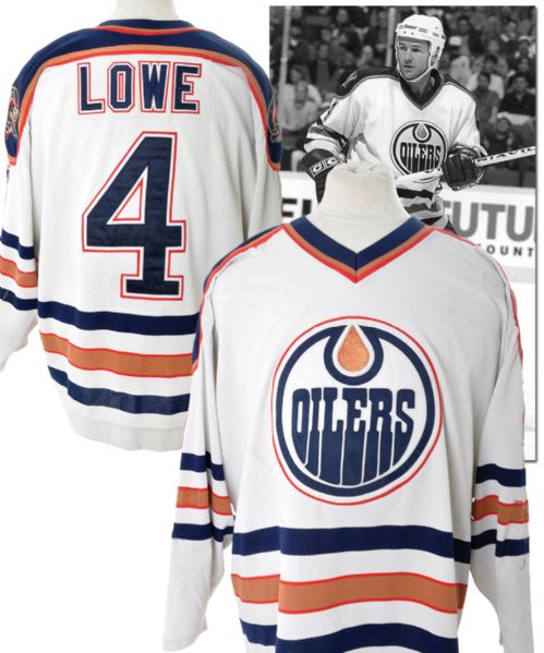 Kevin Lowe’s 1996-97 Edmonton Oilers Game-Worn Jersey with Team LOA <br>– Numerous Team Repairs! 