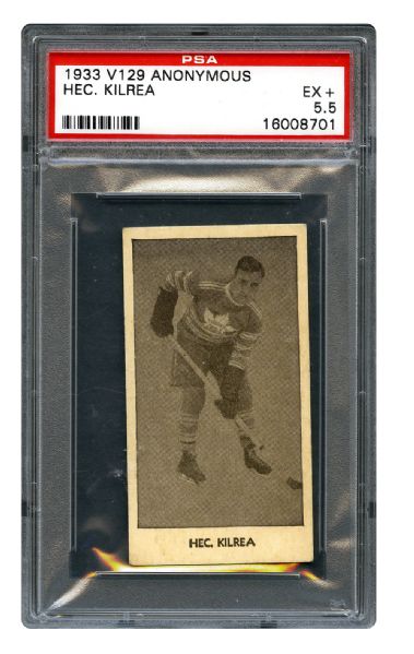1933-34 Anonymous V129 Hockey Card #17 Hector "Hec" Kilrea <br>- Graded PSA 5.5 - Highest Graded!