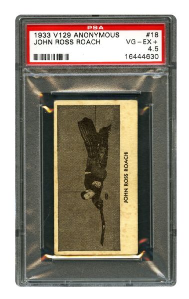 1933-34 Anonymous V129 Hockey Card #18 John Ross Roach <br>- Graded PSA 4.5