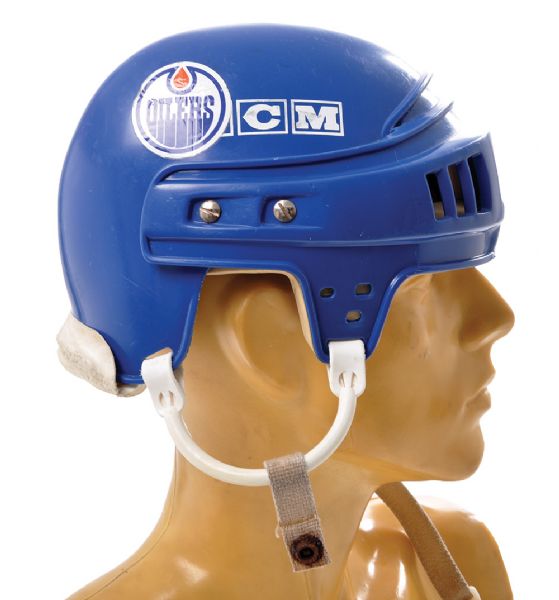 Glenn Anderson’s Mid-1980s Edmonton Oilers Signed Game-Worn CCM Helmet Plus Signed 600 Point Game-Used Canadien Stick