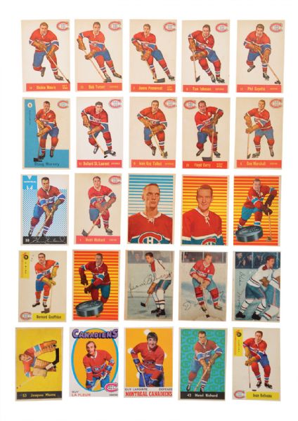 1950s-1970s Montreal Canadiens RC and Star Card Collection of 33