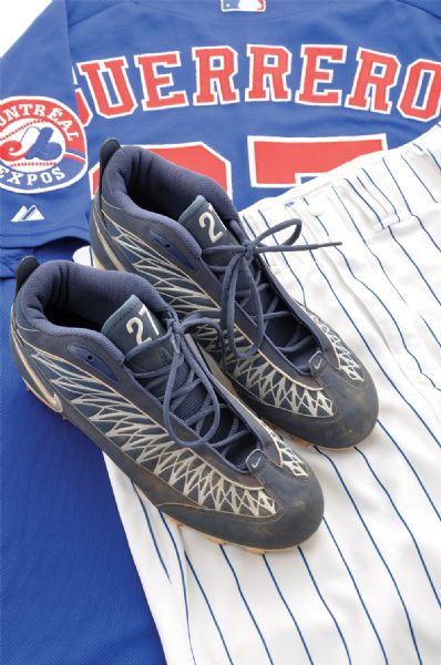 Vladimir Guerreros Early-2000s Montreal Expos Spring Training Worn Alternate Uniform and Game-Used Cleats 