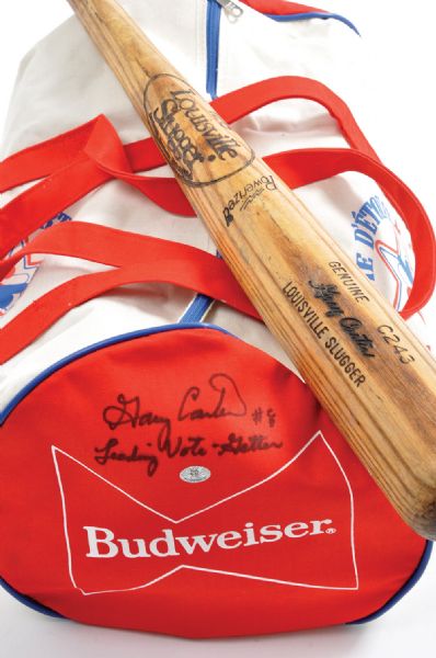 Gary Carters 1983 Montreal Expos Game-Used Bat Plus Signed All-Star Game Bag 