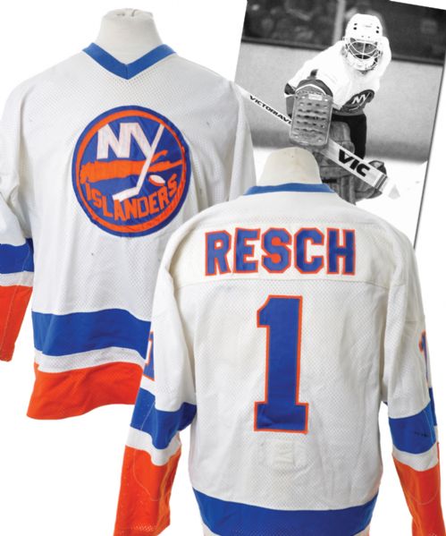 Glenn Reschs 1980-81 New York Islanders Game-Worn Jersey from Billy Smith Collection - Photo-Matched! 