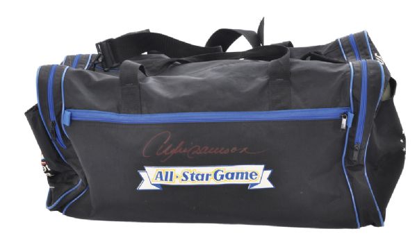 Andre Dawson Signed 1991 All-Star Game Bag Plus Framed Montreal Expos Photo <BR> -PSA/DNA (17 1/4" x 20 1/4")