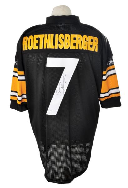 Pittsburgh Steelers Ben Roethlisberger and Jack Ham Signed Jersey and Photo Collection of 4 with COAs