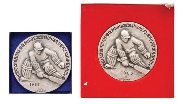 Vaclav Nedomanskys 1965 and 1966 Czechoslovakia European Ice Hockey Championship Medal Collection of 2