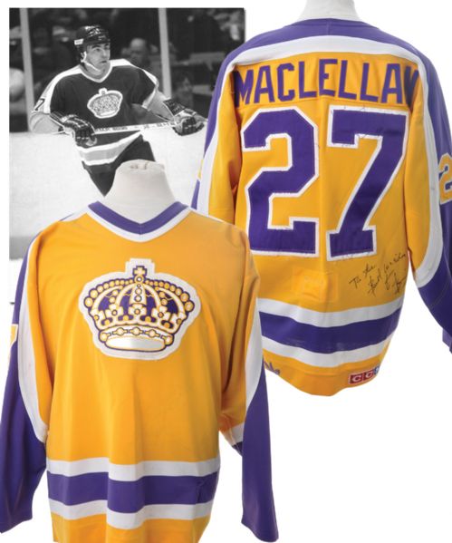 Brian MacLellans 1983-84 Los Angeles Kings Signed Game-Worn Jersey