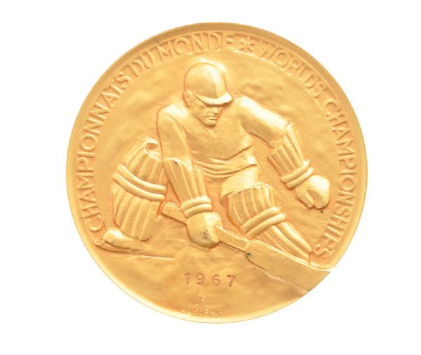 1967 IIHF World Ice Hockey Championships Gold Medal from Fred Page