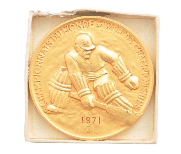 1971 IIHF World Ice Hockey Championships Gold Medal from Fred Page