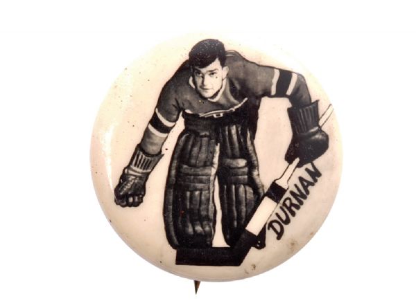 Bill Durnan 1948 Montreal Canadiens Pep Cereal Pin