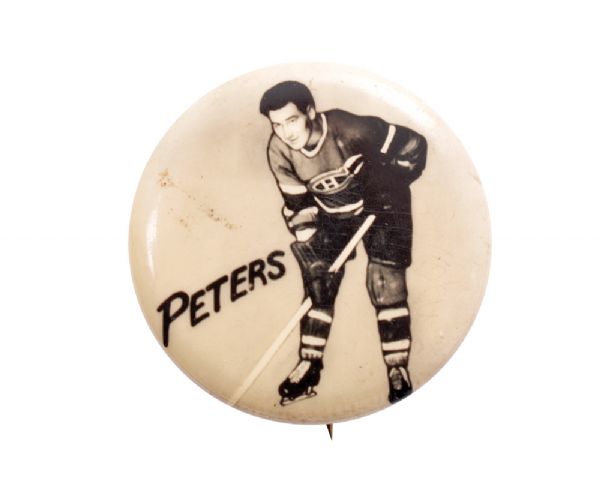 Jim Peters 1948 Montreal Canadiens Pep Cereal Pin