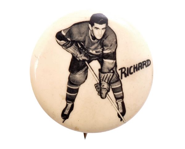 Maurice Richard 1948 Montreal Canadiens Pep Cereal Pin