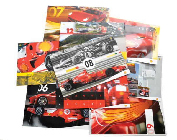 Shell Ferrari 2002-12 Promotional Calendar Collection of 9
