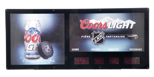 Molson Coors NHL Game Countdown LED Sign