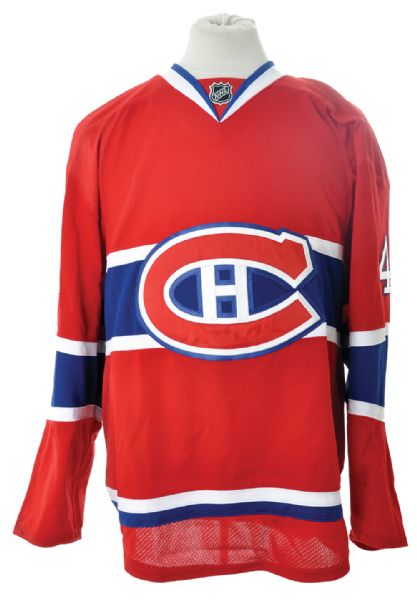 Michael Bournivals 2013-14 Montreal Canadiens Game-Worn Playoffs Jersey<BR> with Team LOA