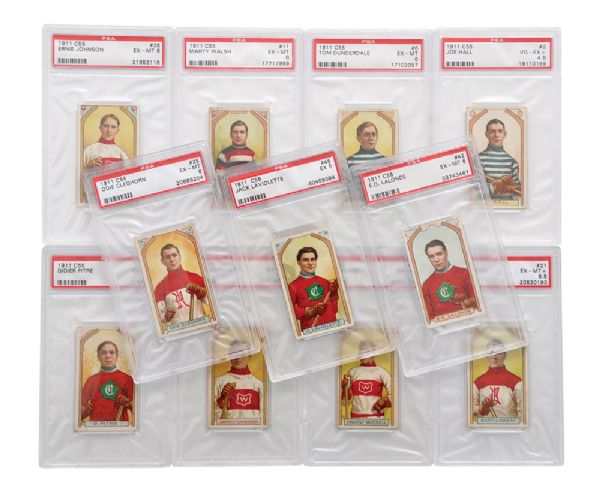 1911-12 Imperial Tobacco C55 PSA-Graded Near Complete Set of 40 Cards