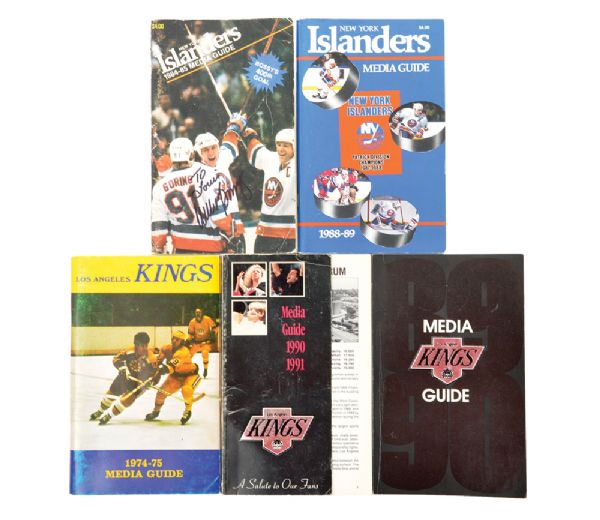 Los Angeles Kings and New York Islanders 1970s/1980s Team-Signed Media Guides
