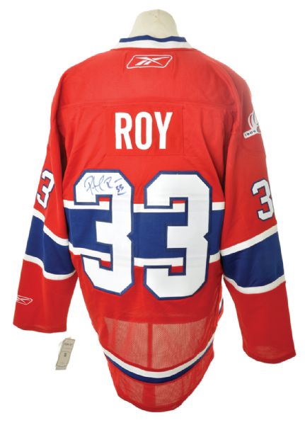 Patrick Roy Montreal Canadiens Double-Signed Jersey