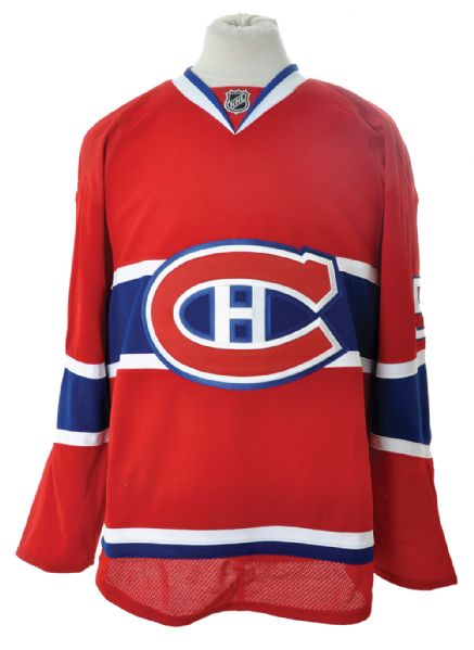 Mathieu Darches 2011-12 Montreal Canadiens Game-Worn Jersey with Team LOA <br>- Photo-Matched!