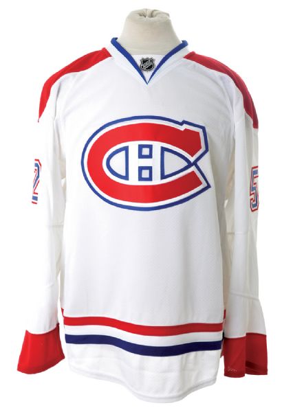 Mathieu Darches 2011-12 Montreal Canadiens Game-Issued Jersey with Team LOA