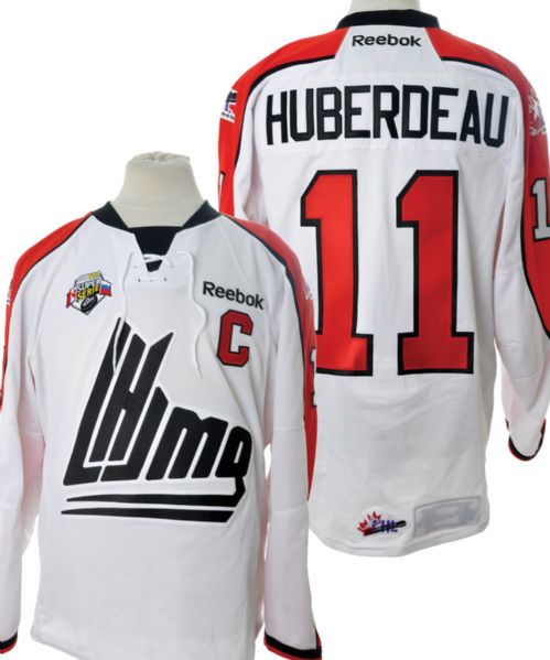 Jonathan Huberdeaus 2012 CHL Subway Series Game-Worn Captains Jersey <br>with CHL LOA