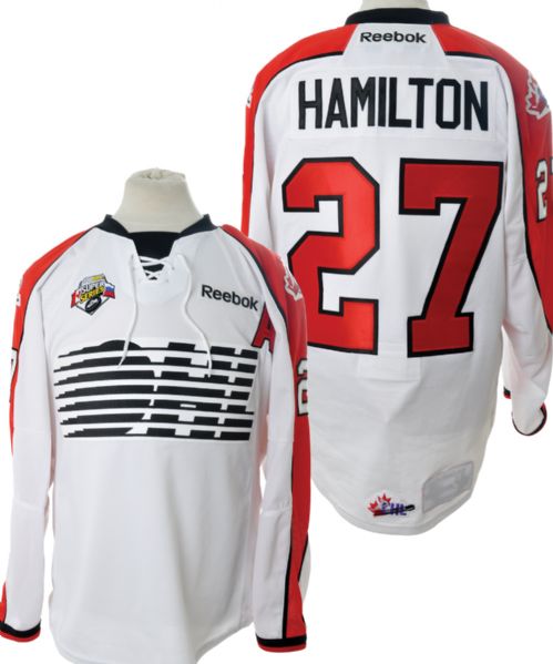 Dougie Hamiltons 2012 CHL Subway Series Game-Worn Alternate Captains Jersey <br>with CHL LOA