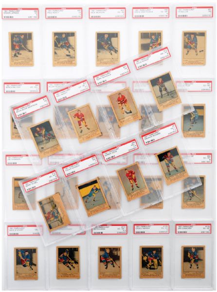  1951-52 Parkhurst Hockey PSA-Graded Near Complete Set (90/105) with 7.5 Howe & Richard RCs