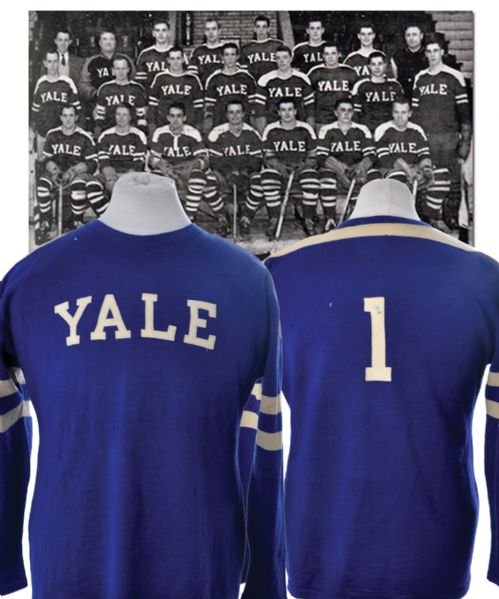 Yale University Bulldogs 1940s/Early-1950s Game-Worn Wool Hockey Sweater