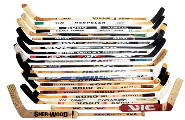 NHL Game Used Hockey Sticks Collection of 23 Including 19 NY Islanders