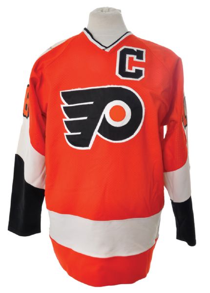 Bobby Clarke Circa 1978 Philadelphia Flyers Signed Pro Replica Jersey with Ashbee Patch