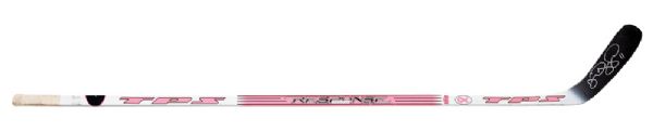 David Legwands Signed TPS "Pink At The Rink" Game-Used Stick