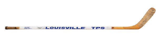 Dale Hawerchuks Signed Louisville TPS Game-Used Stick