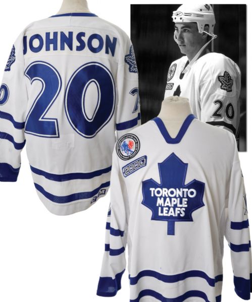 Mike Johnsons 1999-2000 Toronto Maple Leafs "Hall of Fame Game" Game-Worn Jersey with LOA - Photo-Matched!