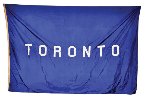 Vintage Toronto Maple Leafs Original Outdoor Banner from Detroit Olympia 