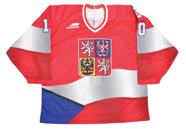 Pavel Pateras Team Czech Republic 1996 World Cup of Hockey Game-Issued Jersey