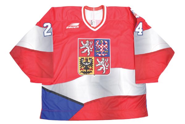 Otakar Vejvodas Team Czech Republic 1996 World Cup of Hockey Game-Issued Jersey