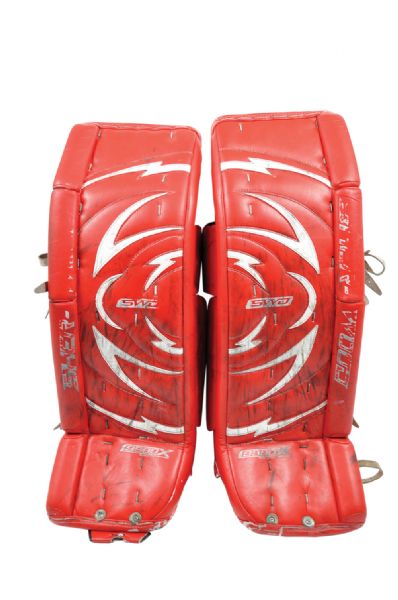 Charline Labontes 2009 World Championships Team Canada Signed Sher-Wood<br> Game-Used Pads from Gold Medal Game