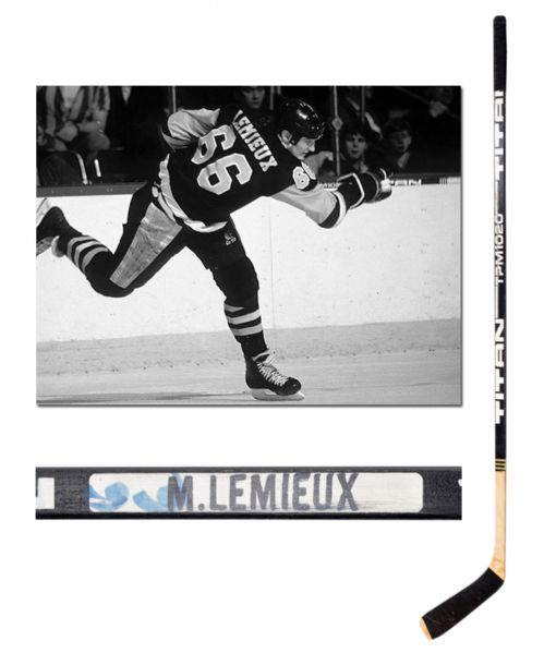 Mario Lemieuxs 1986-87 Pittsburgh Penguins Game-Used Titan Stick