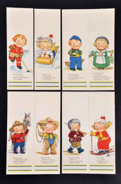 1930s Campbells Soup "The Campbell Kids" Complete Canadian 8-Card Set