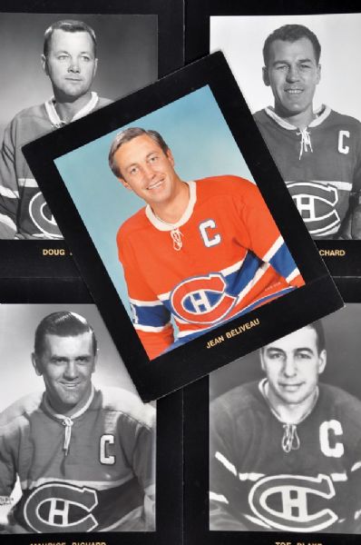 Collection of 14 Montreal Canadiens Captains Photo Displays from the Montreal Forum