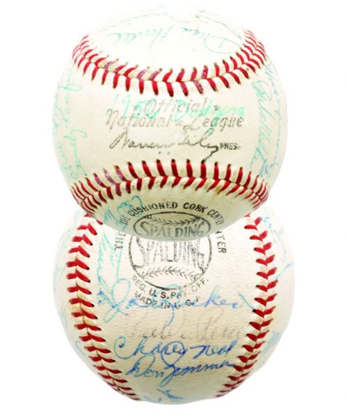 Brooklyn Dodgers 1956 National League Champions Team-Signed Ball with JSA LOA