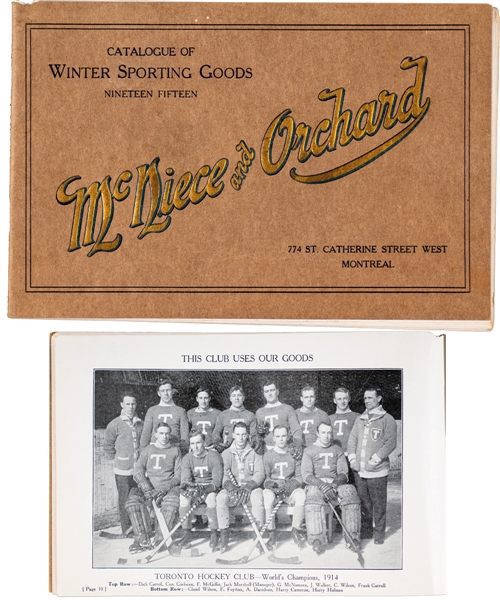 McNiece and Orchard 1915 Winter Sporting Goods Catalog – Important Hockey Stick Maker! 