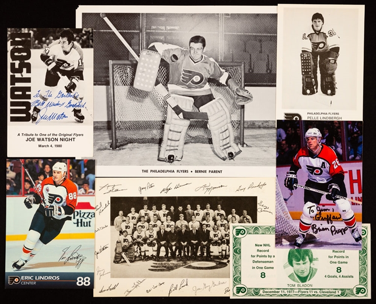 Philadelphia Flyers 1967 to 2006-07 Postcard and Team Card Collection of 1,000+ including 83 Signed 