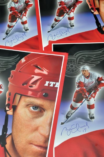 Brett Hulls Detroit Red Wings Signed Poster Collection of 26 (24" x 36") 