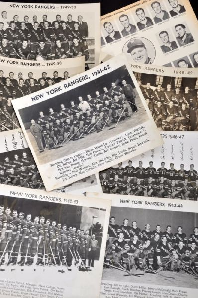 New York Rangers 1940s-1970s Team Photo, Team Picture Set and Memorabilia Collection of 100+