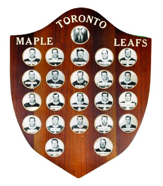 Rare 1962-63 Toronto Stanley Cup Champions Real Photo Coin Display from Maple Leaf Gardens