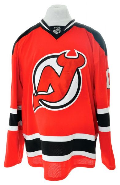 Rod Pelleys 2009-10 New Jersey Devils Game-Worn Jersey with Team LOA <br>- Photo-Matched!