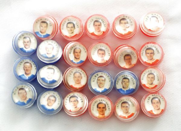 1968-69 Post Marbles Canadiens and Maple Leafs Near Complete Set (28/30) Plus 11 Extras